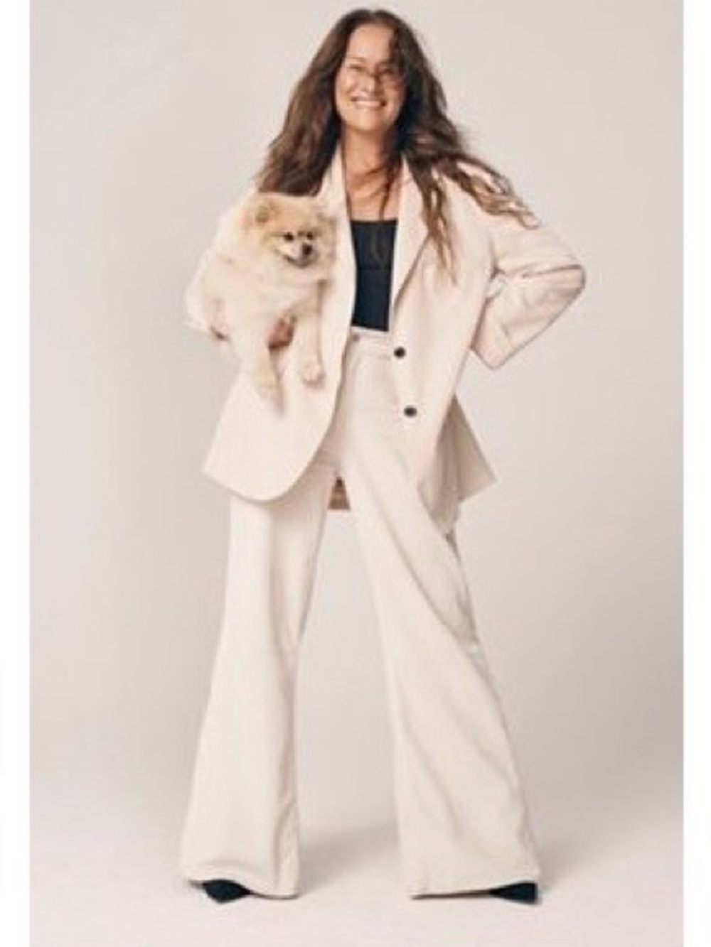 Free People Jay Blazer in Alpine Cream